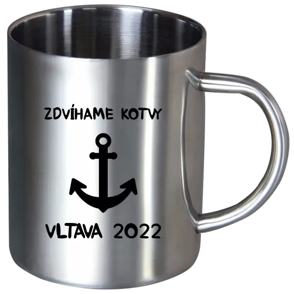 Nerezový hrnček Zdvíhame kotvy