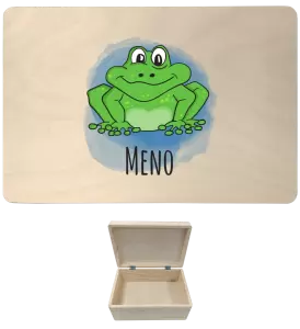 Drevený box s vekom Žaba