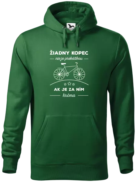 Pánska mikina Žiadny kopec nie je prekážkou, ak je za ním krčma