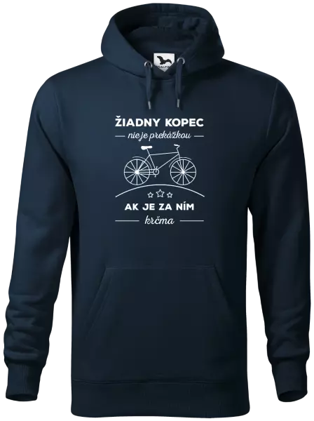 Pánska mikina Žiadny kopec nie je prekážkou, ak je za ním krčma