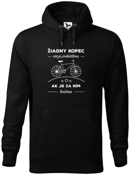 Pánska mikina Žiadny kopec nie je prekážkou, ak je za ním krčma