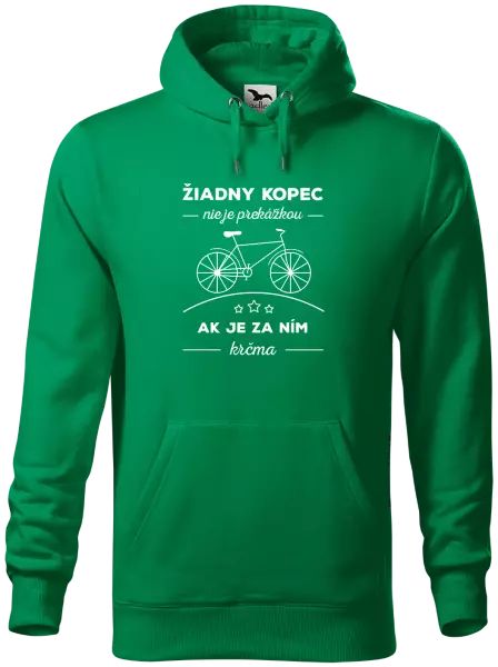 Pánska mikina Žiadny kopec nie je prekážkou, ak je za ním krčma
