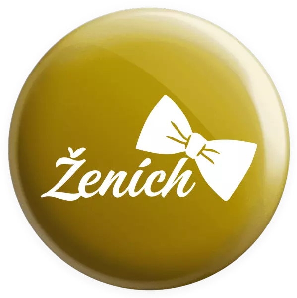 Placka Ženích s motýlikom