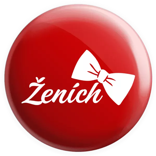 Placka Ženích s motýlikom