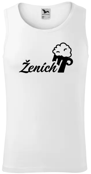 Pánske tielko Ženích s pivom