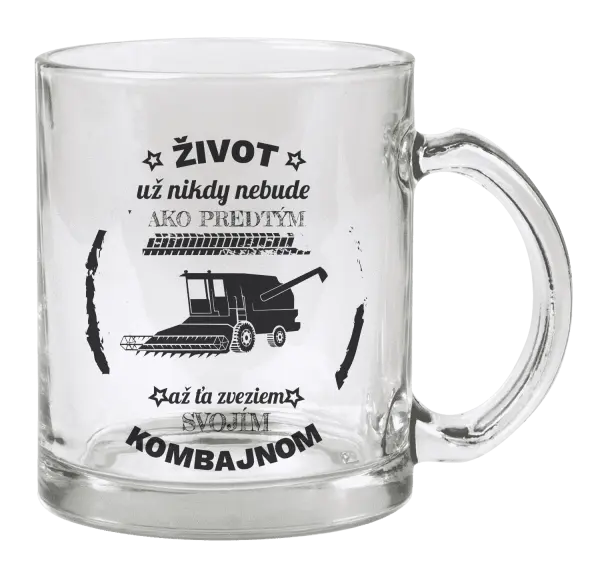 Hrnček Život už nebude ako predtým, až ťa zveziem svojím kombajnom,