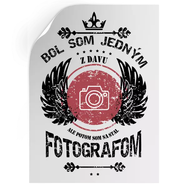 Samolepka Bol som jedným z davu, ale potom som sa stal fotografom