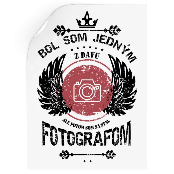 Samolepka Bol som jedným z davu, ale potom som sa stal fotografom