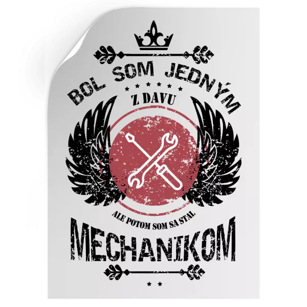 Samolepka Bol som jedným z davu, ale potom som sa stal mechanikom