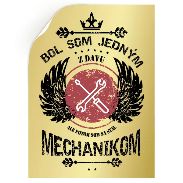 Samolepka Bol som jedným z davu, ale potom som sa stal mechanikom