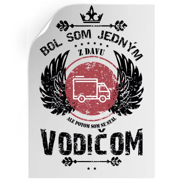 Samolepka Bol som jedným z davu, ale potom som sa stal vodičom