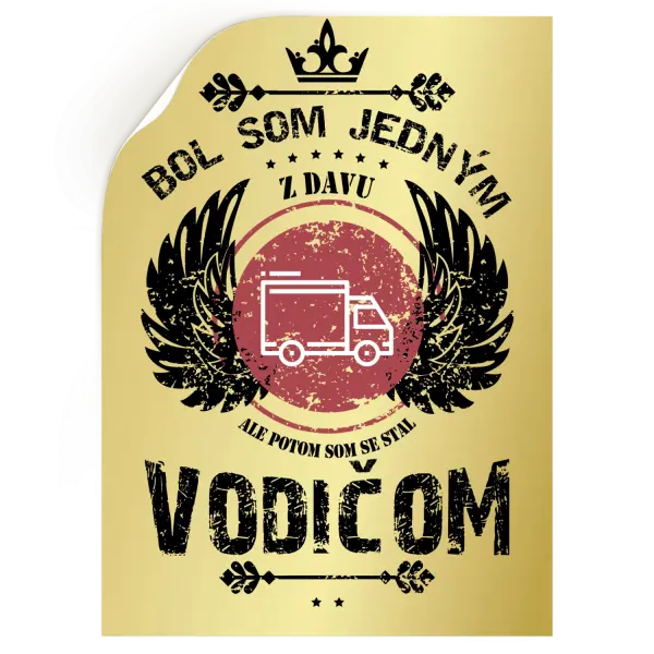 Samolepka Bol som jedným z davu, ale potom som sa stal vodičom