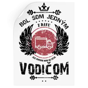Samolepka Bol som jedným z davu, ale potom som sa stal vodičom