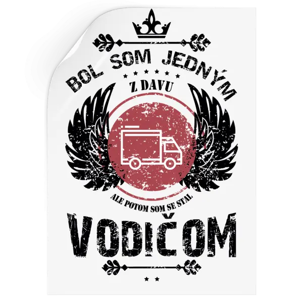 Samolepka Bol som jedným z davu, ale potom som sa stal vodičom