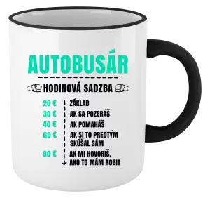 Hrnček Hodinová sadzba - autobusár