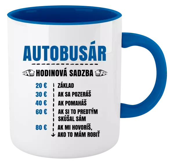 Hrnček  Hodinová sadzba - autobusár