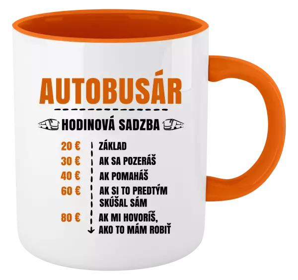 Hrnček  Hodinová sadzba - autobusár