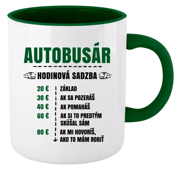Hrnček  Hodinová sadzba - autobusár