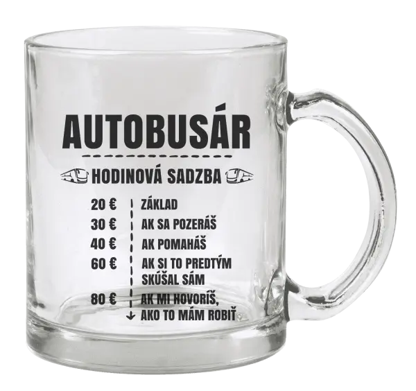 Hrnček Hodinová sadzba - autobusár