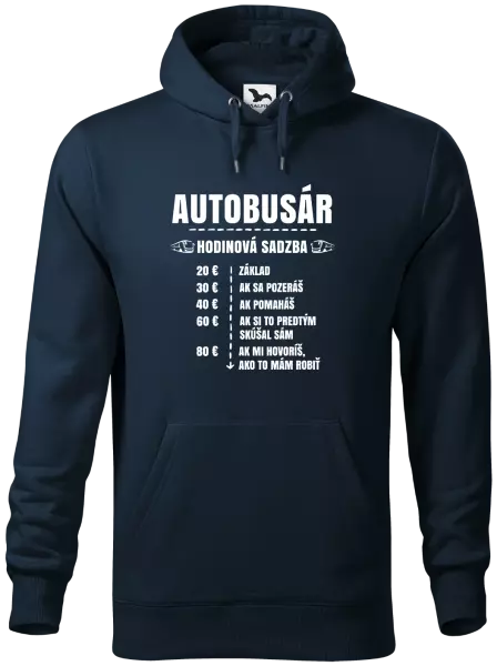 Pánska mikina Hodinová sadzba - autobusár