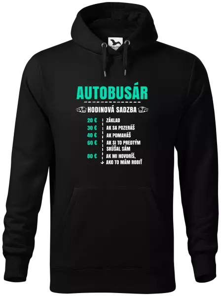 Pánska mikina Hodinová sadzba - autobusár