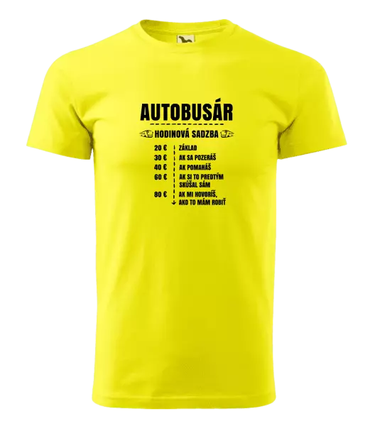 Pánske tričko Hodinová sadzba - autobusár