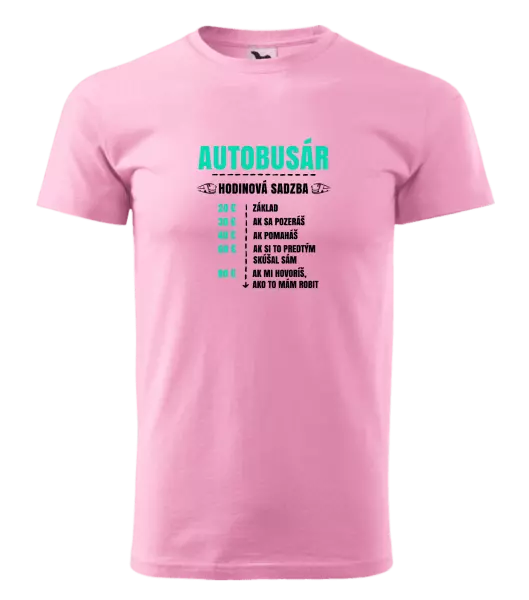 Pánske tričko Hodinová sadzba - autobusár