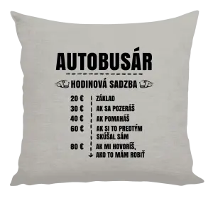 Vankúš Hodinová sadzba - autobusár