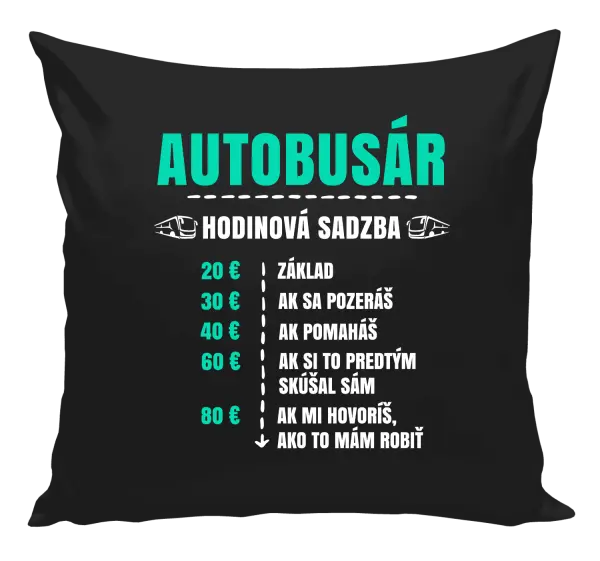Vankúš Hodinová sadzba - autobusár