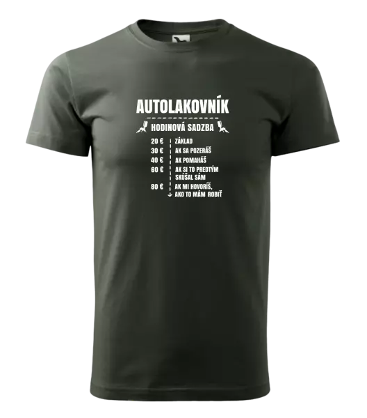 Pánske tričko Hodinová sadzba - autolakovník