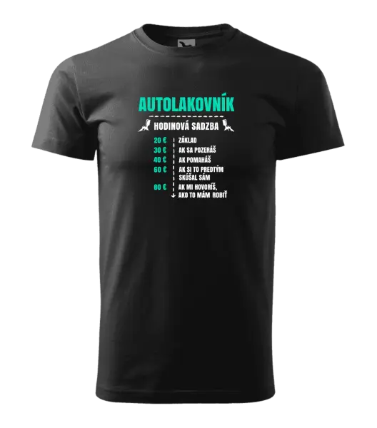 Pánske tričko Hodinová sadzba - autolakovník