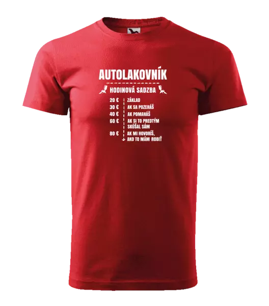 Pánske tričko Hodinová sadzba - autolakovník