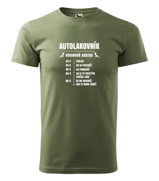 Pánske tričko Hodinová sadzba - autolakovník