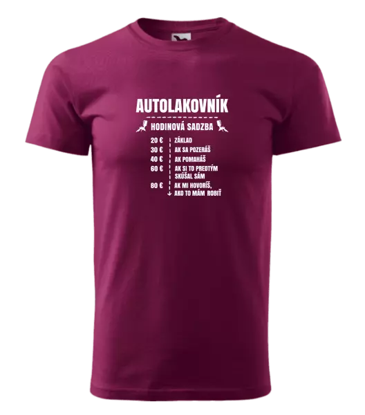 Pánske tričko Hodinová sadzba - autolakovník