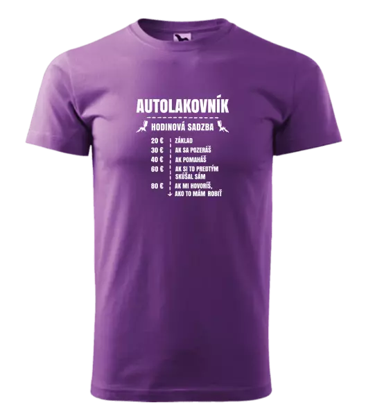 Pánske tričko Hodinová sadzba - autolakovník