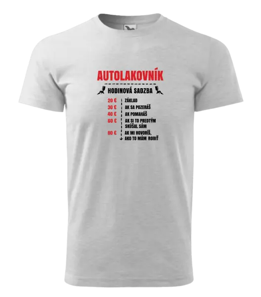 Pánske tričko Hodinová sadzba - autolakovník