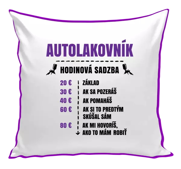Vankúš Hodinová sadzba - autolakovník