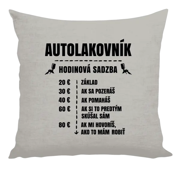 Vankúš Hodinová sadzba - autolakovník