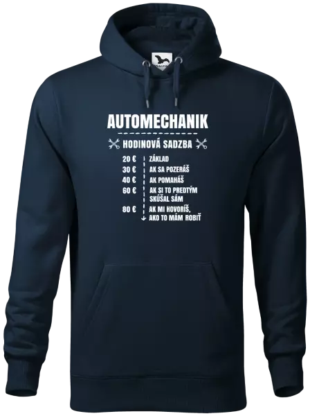 Pánska mikina Hodinová sadzba - automechanik