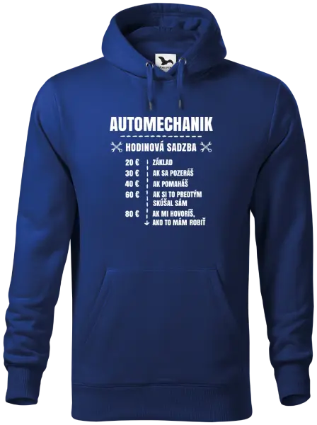 Pánska mikina Hodinová sadzba - automechanik