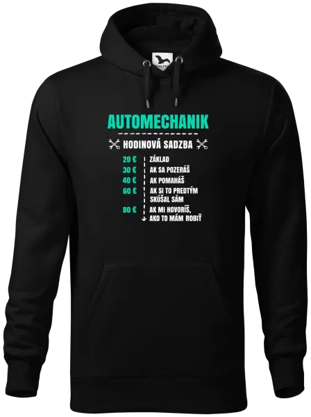 Pánska mikina Hodinová sadzba - automechanik