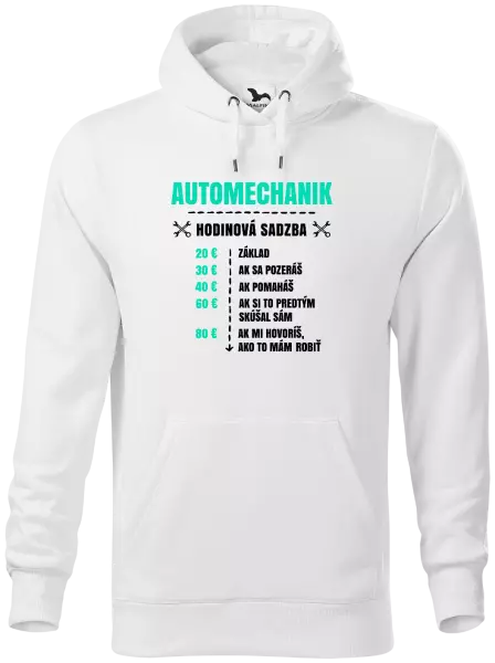 Pánska mikina Hodinová sadzba - automechanik