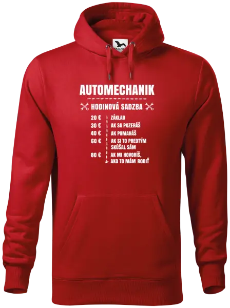Pánska mikina Hodinová sadzba - automechanik