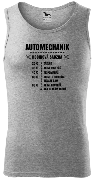 Pánske tielko Hodinová sadzba - automechanik