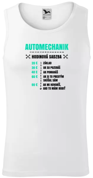 Pánske tielko Hodinová sadzba - automechanik