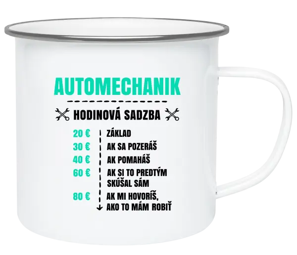 Plecháčik Hodinová sadzba - automechanik