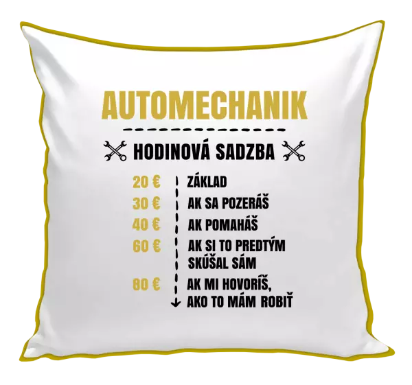 Vankúš Hodinová sadzba - automechanik