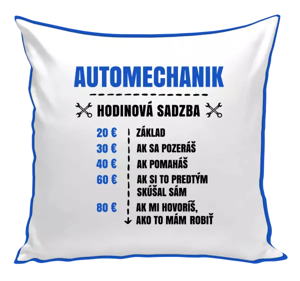 Vankúš Hodinová sadzba - automechanik
