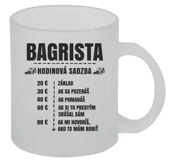 Hrnček Hodinová sadzba - bagrista