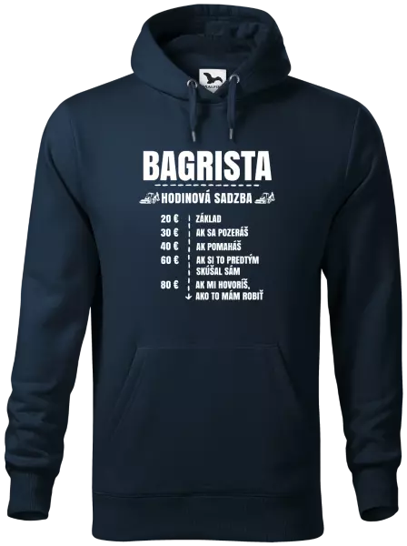 Pánska mikina Hodinová sadzba - bagrista